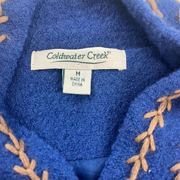 Coldwater Creek Aztec Wool Embroidered Jacket Ladies Size MED Long Sleeve - Picture 3 of 12